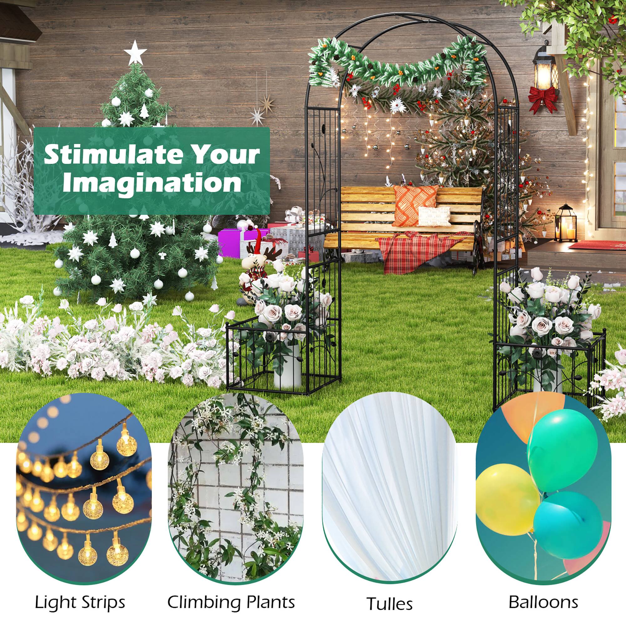 Stimulate Your Imagination

- Light Strips
- Climbing Plants
- Tulle
- Balloons