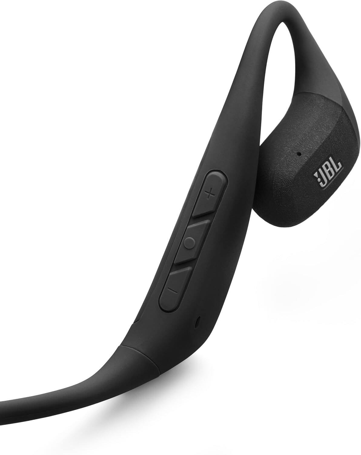 Left. JBL - JBL Endurance Pace True Wireless Over Ear Sports Headphones with Noise Cancellation (Black) - Black.