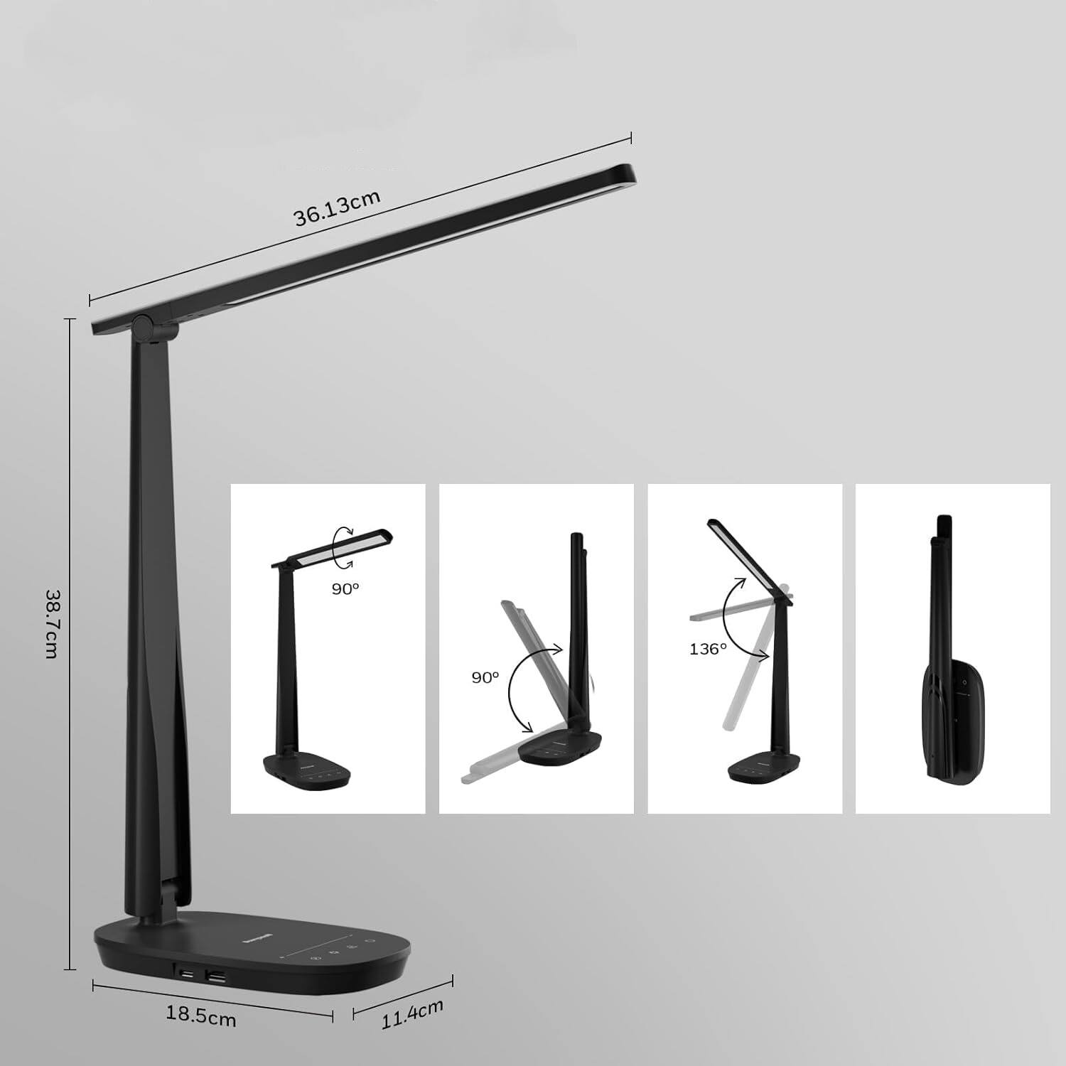 36.13cm  
38.7cm  
90°  
90°  
136°  
18.5cm  
11.4cm