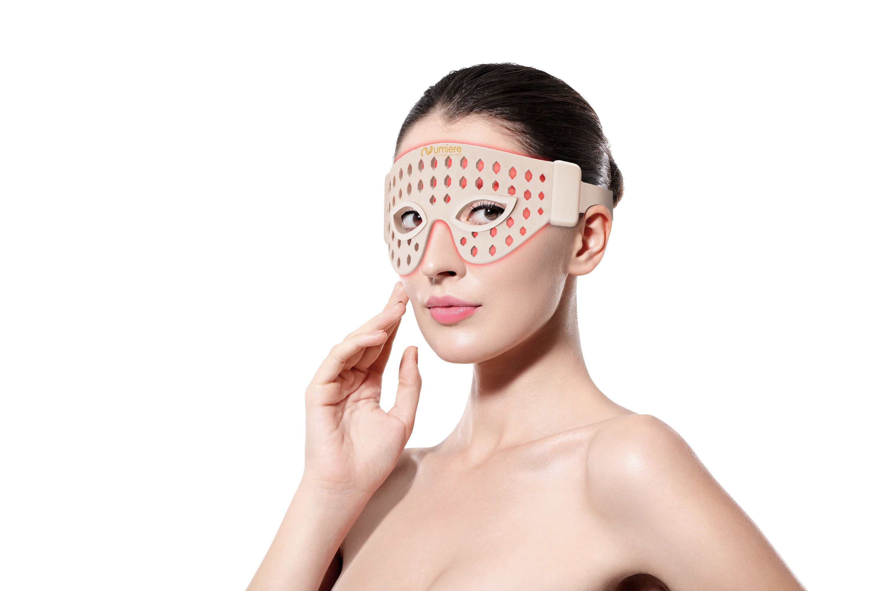 Alt View 2. Numiere - Feather Anti-Aging Skincare LED Eye Mask - Nude.