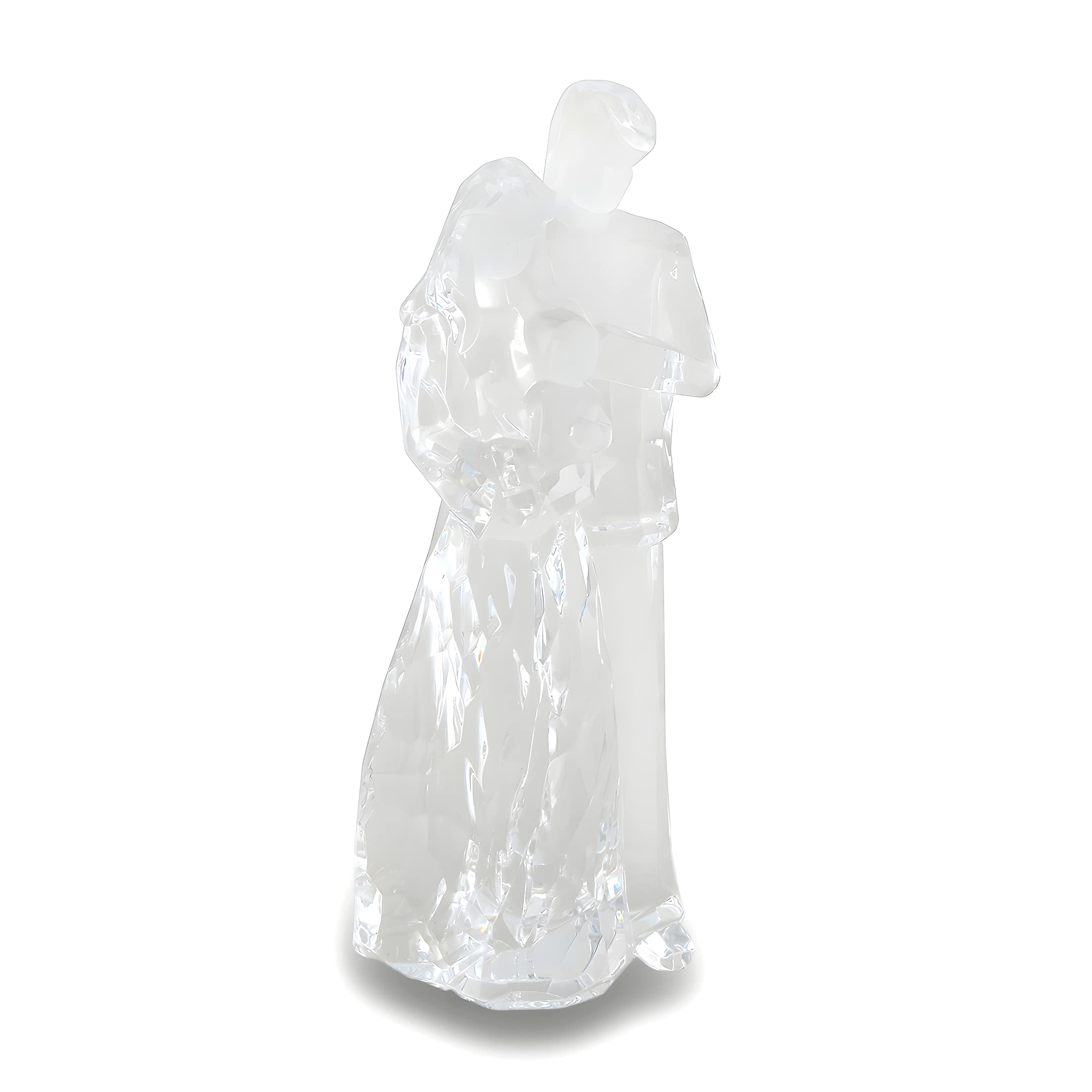 Zeckos - Mom Dad And Child Family Acrylic Statue - Clear