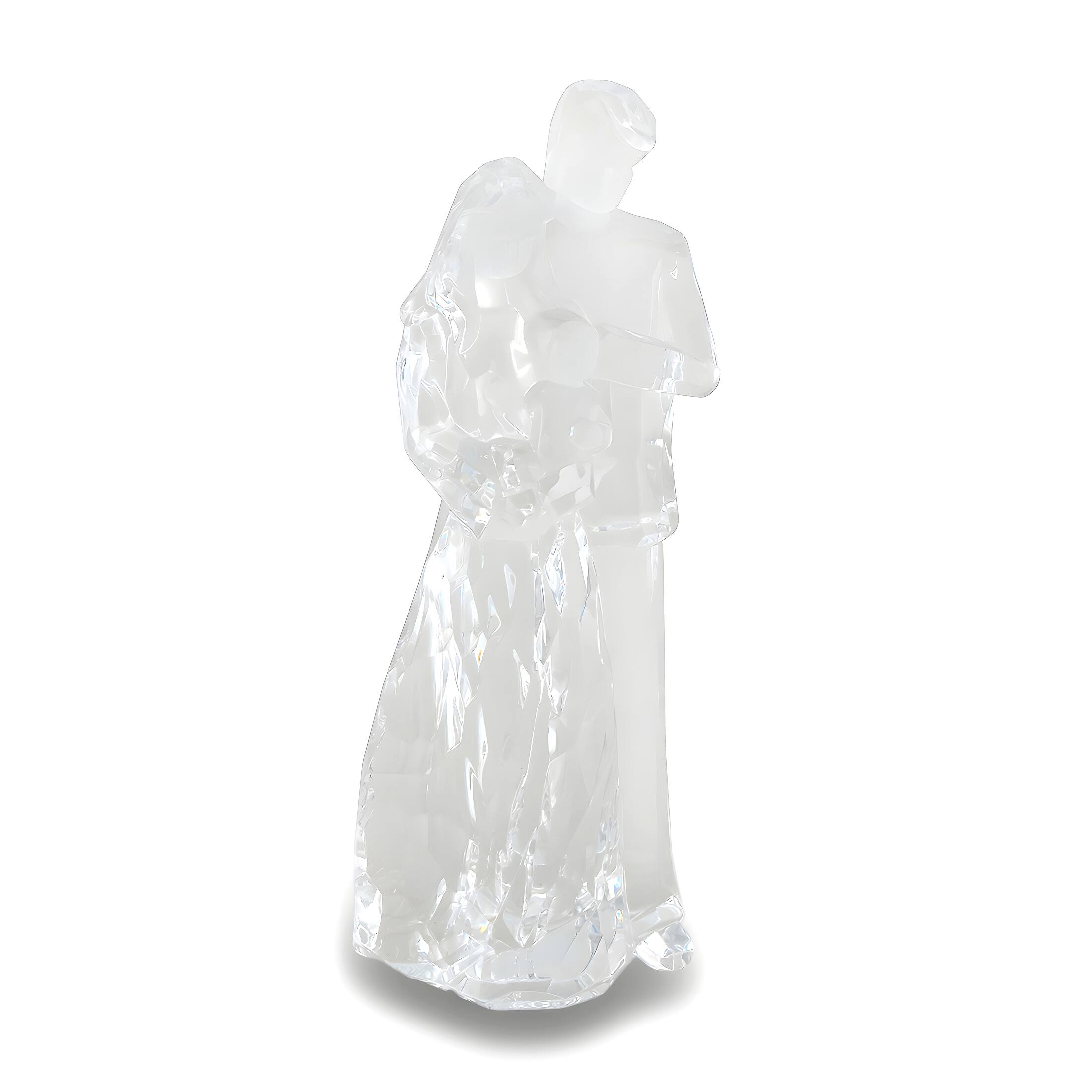 Zeckos - Mom Dad And Child Family Acrylic Statue - Clear