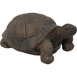 Sunnydaze - Tanya the Tortoise Indoor and Outdoor Statue - 20 in - Light Brown