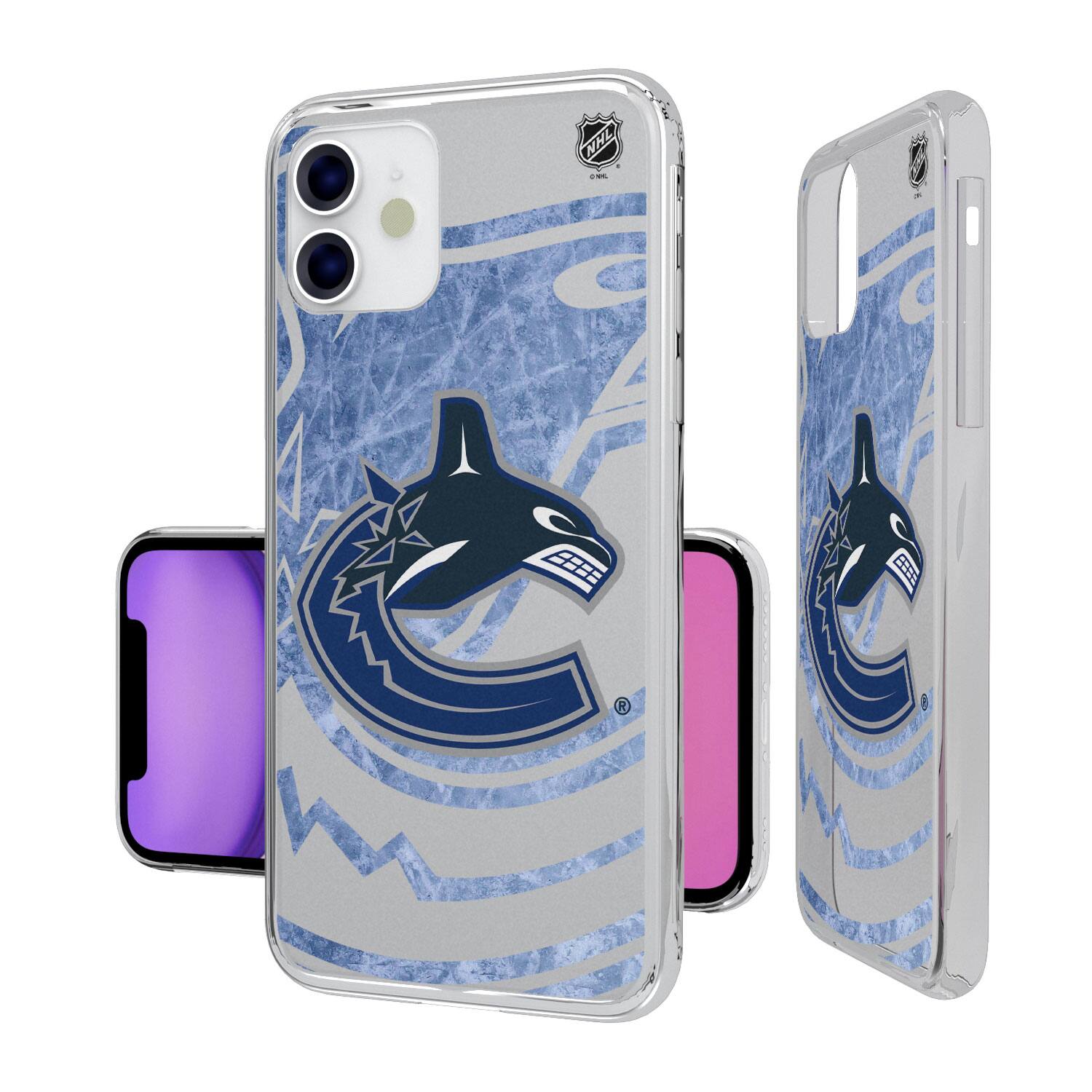Alt View 1. Keyscaper - Vancouver Canucks iPhone Clear Ice Case - 15 - Multicolor.