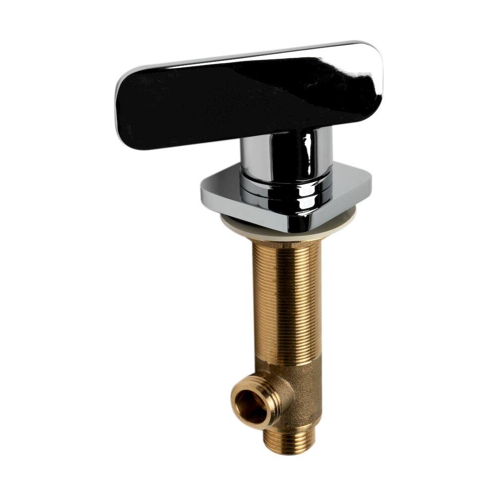 Left. Alfi - Polished Chrome Two-Handle 8" Widespread Bathroom Faucet - Silver.