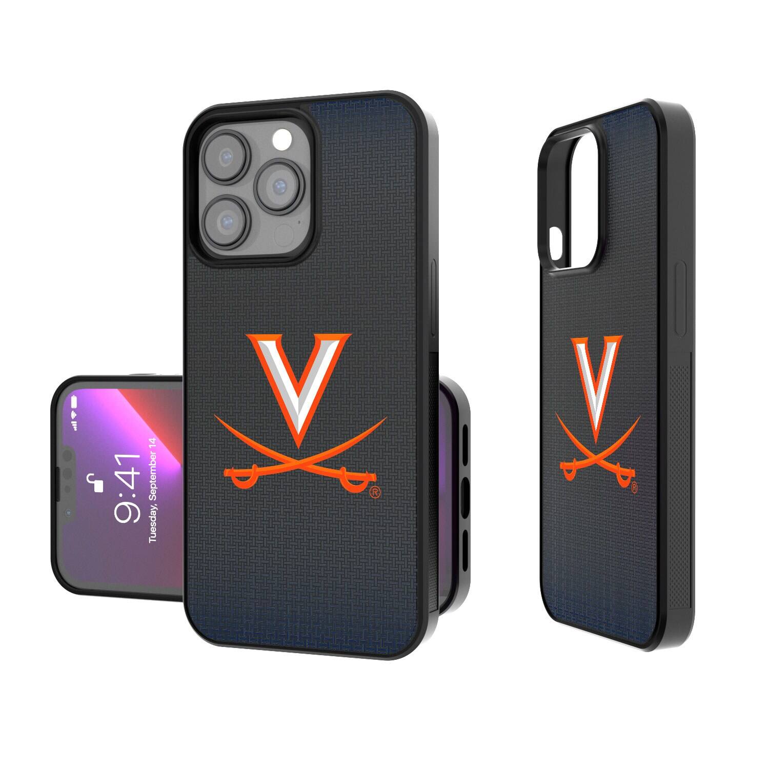 Keyscaper - NCAA - Virginia Cavaliers Linen Logo iPhone Bump Case - 16 Pro - Black price history on PriceWatchPro