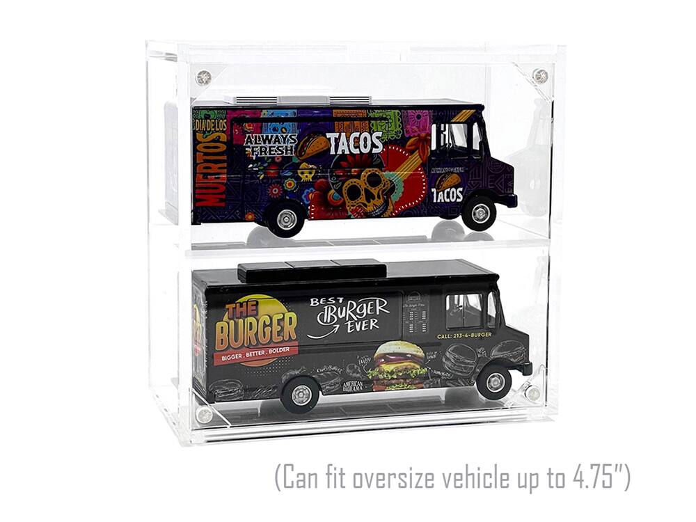 DIA DE LOS MUERTOS  
TACOS  
ALWAYS FRESH  

BEST THE BURGER EVER BETTER BOLDER BIGGER WAY  
CALL: 213-4-BURGER  
AMERICAN FOR  

(Can fit oversize vehicle up to 4.75")