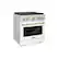 Left. ZLINE - ZLINE Autograph 30" Paramount Dual Fuel Range with Bronze Accents (SDRZ-WM-30-CB) - White.