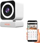MOBI - Cam MP Smart Baby & Nursery Monitoring Camera, Indoor Security Camera w/ Dual Band WiFi, Night Vision & BLE Connectivity - White