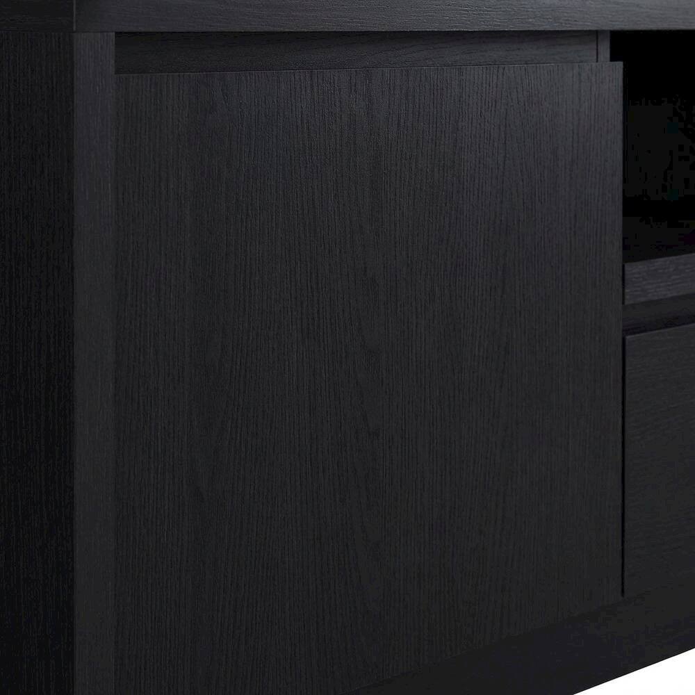 Alt View 4. FurniFact - Black 78-Inch TV Stand with Engineered Wood Media Console and Contemporary Style - Black.