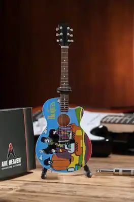 The Beatles - Axe Heaven Yellow Submarine Mini Acoustic Guitar AH-236 - Collectibles - Multicolor