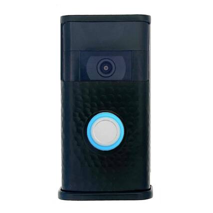 Front. Michael Healy - Hammered Video Doorbell Cover (Ring 2nd Gen) - Matte Black.