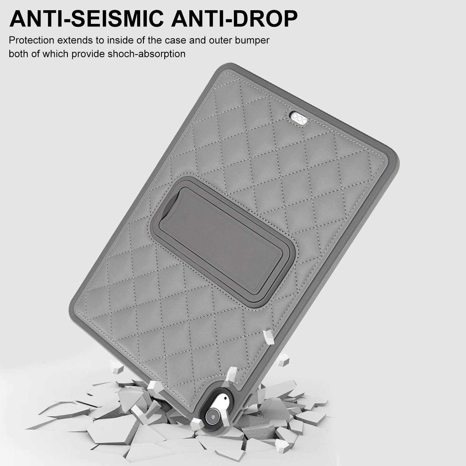 ANTI-SEISMIC ANTI-DROP  
Protection extends to inside of the case and outer bumper both of which provide shock-absorption
