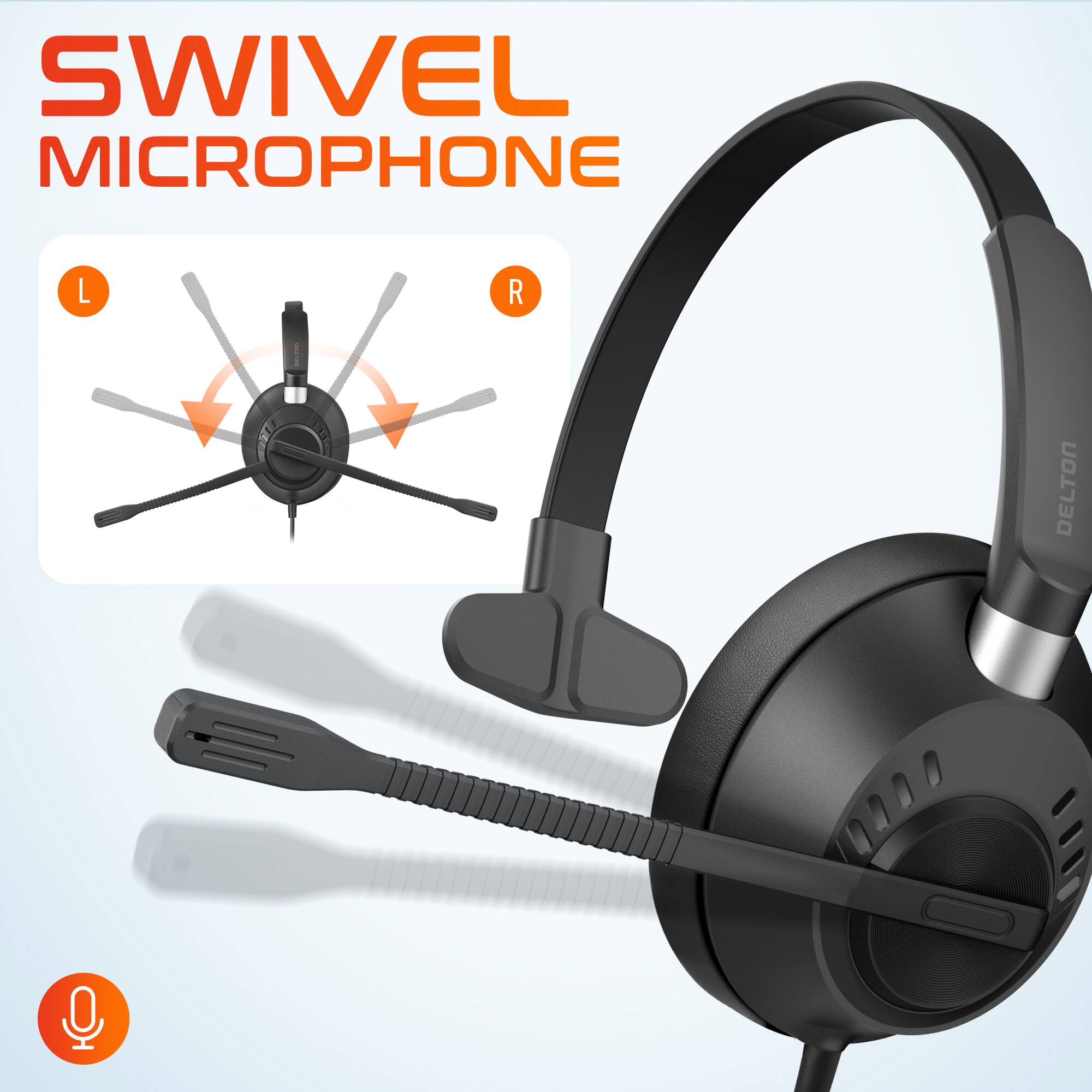 SWIVEL MICROPHONE L R DELTON