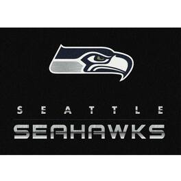 Imperial - Seattle Seahawks 3'10'' x 5'4'' Chrome Rug - Black