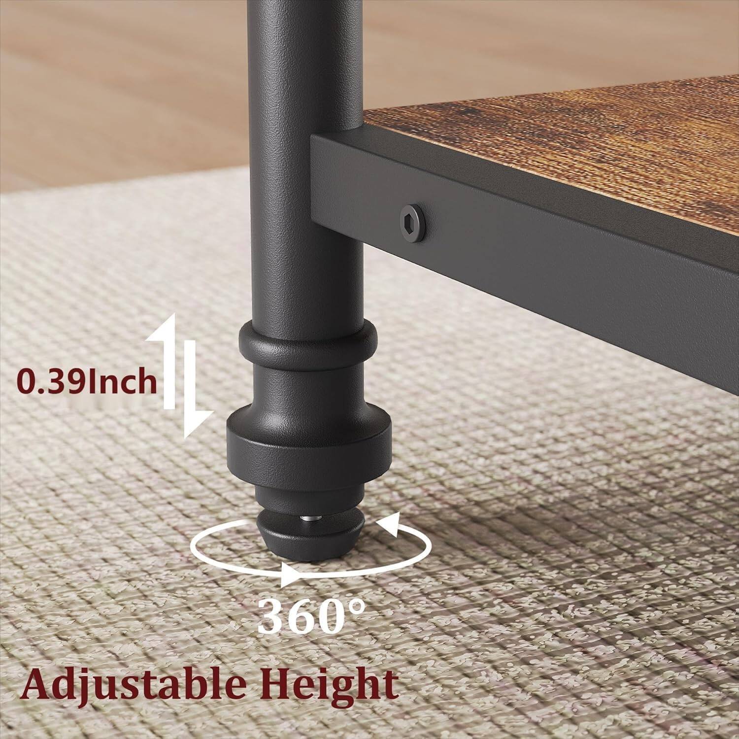 0.39 Inch  
360° Adjustable Height