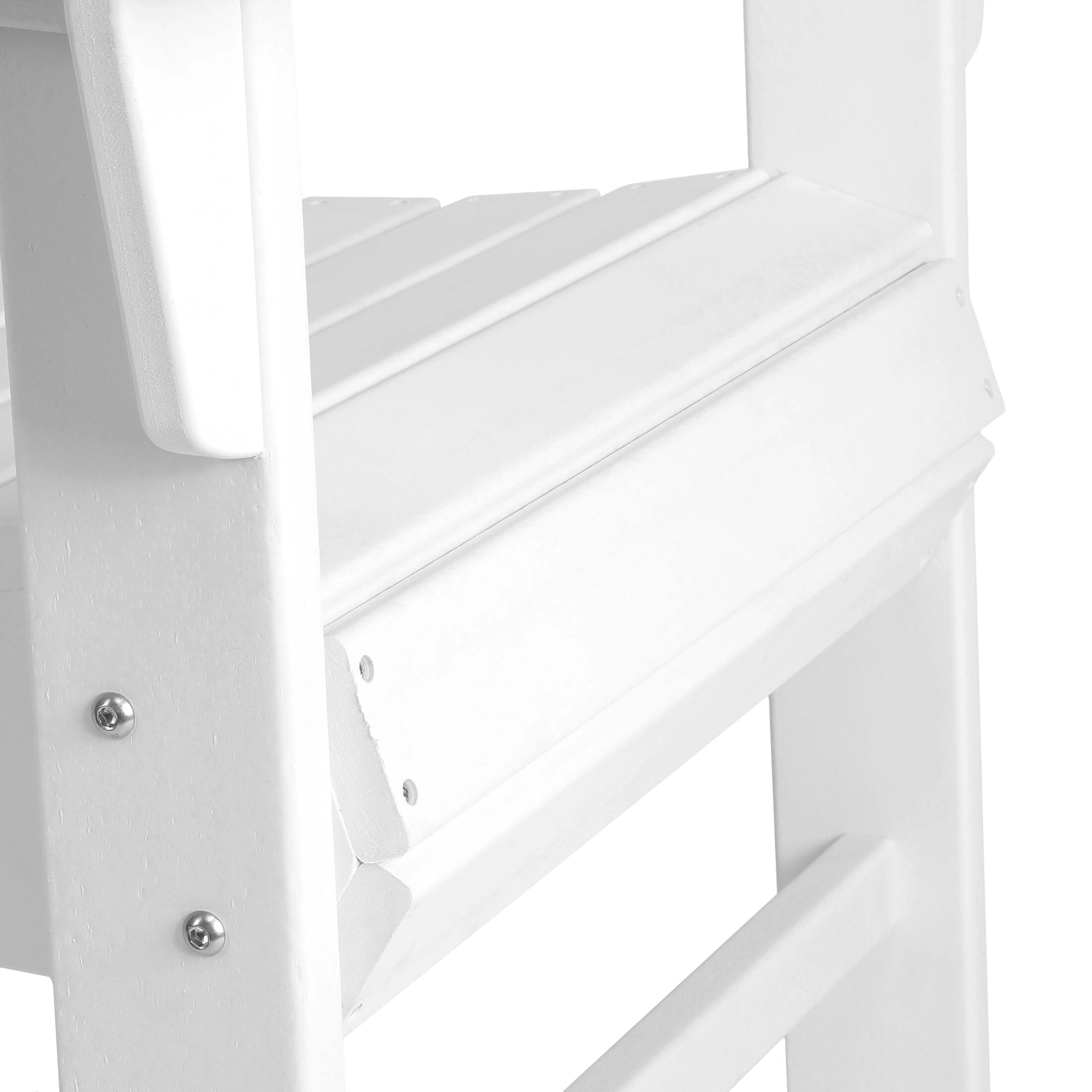 Alt View 6. WestinTrends - WestinTrends Ashore Outdoor Patio HDPE Plastic Modern Adirondack Dining Chair - White.