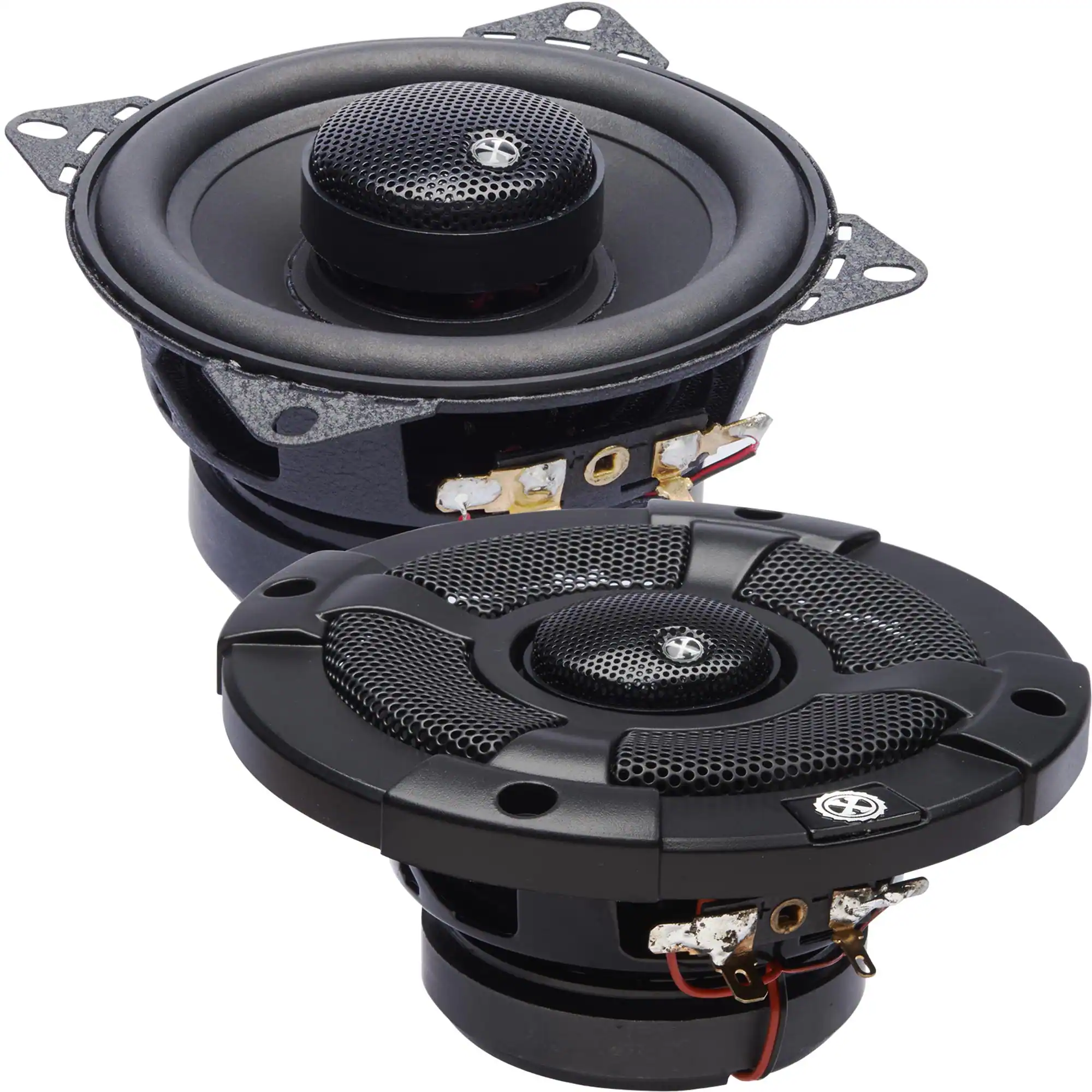Front. Powerbass - PowerBass XL-42SS - 4" Coaxial Powersports/Marine Speakers - Pair - Black/Gray.