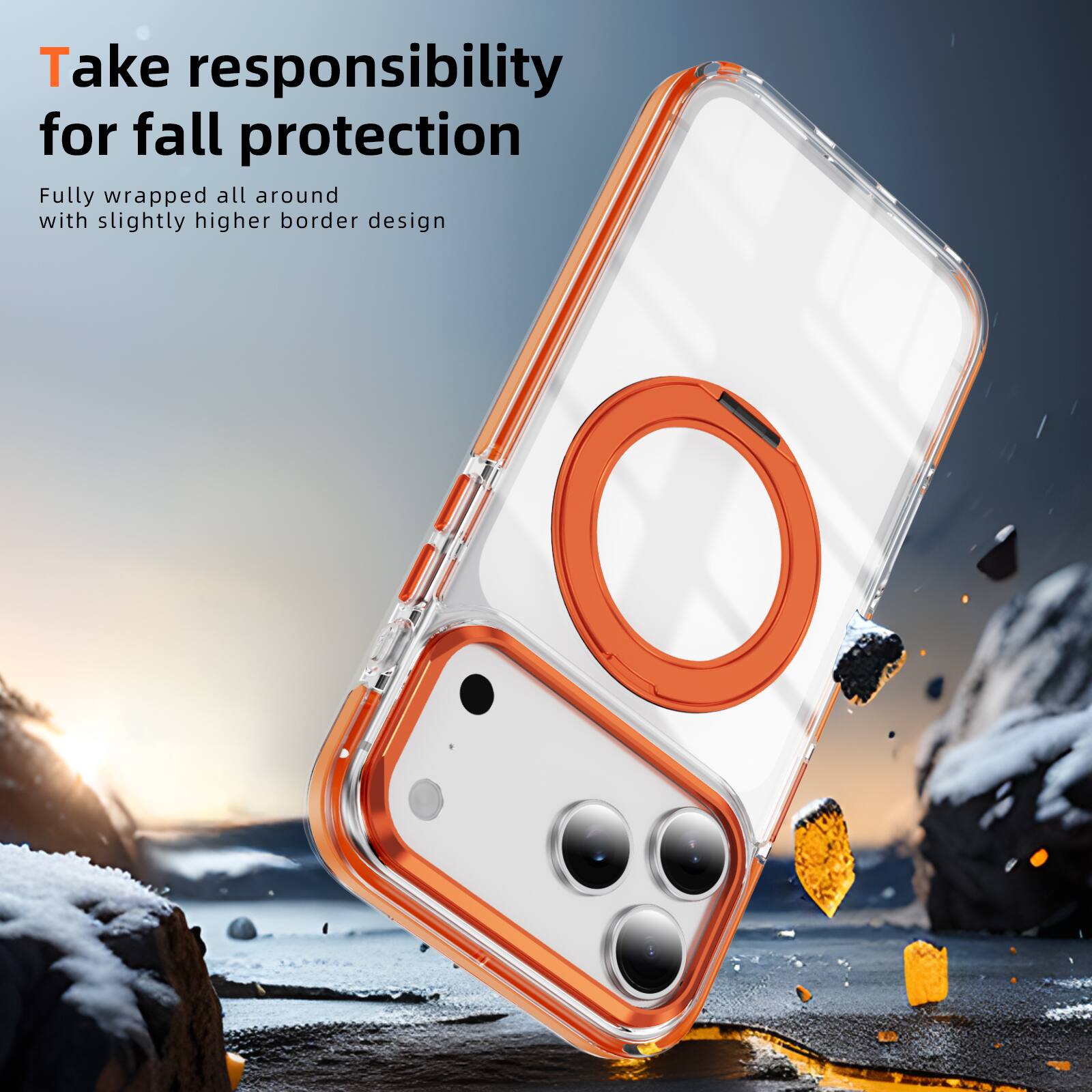 Take responsibility for fall protection  
Fully wrapped all around with slightly higher border design