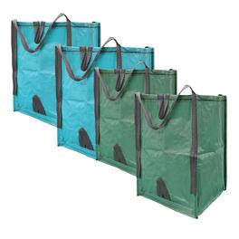 Improvements by Z-EDGE Heavy Duty Home and Yard Bags - 4-pack - Green + Turquoise