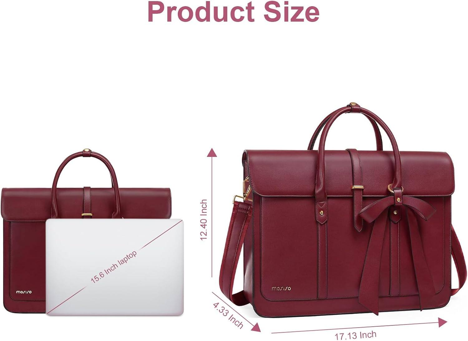 Product Size  
mosiso laptop 6 Inch 15.6 15 15.6 Inch  
12.40 Inch  
4.33 Inch  
17.13 Inch