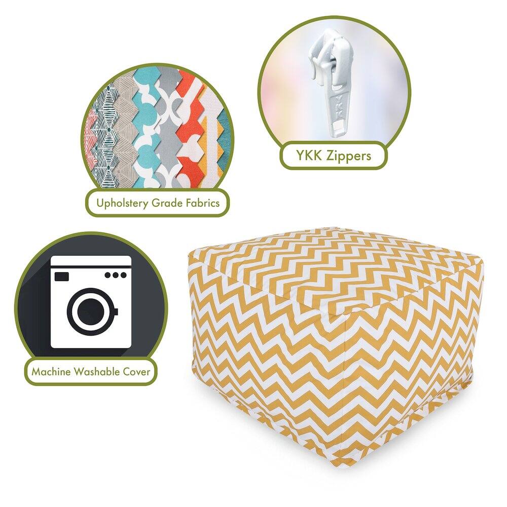 - Upholstery Grade Fabrics
- YKK Zippers
- Machine Washable Cover