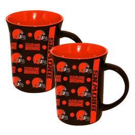 The Memory Company - Cleveland Browns Two-Pack 15oz. Line Up Ceramic Mugs - Multicolor