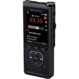 OM System - DS-9100 Secure Digital Voice Recorder with Stereo Beamforming Microphones, AES Encryption & Color Display - Black