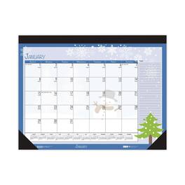 House of Doolittle - Recycled Desk Pad Calendar Illustrated Seasons Artwork 12 Month January 2026 to December 2026