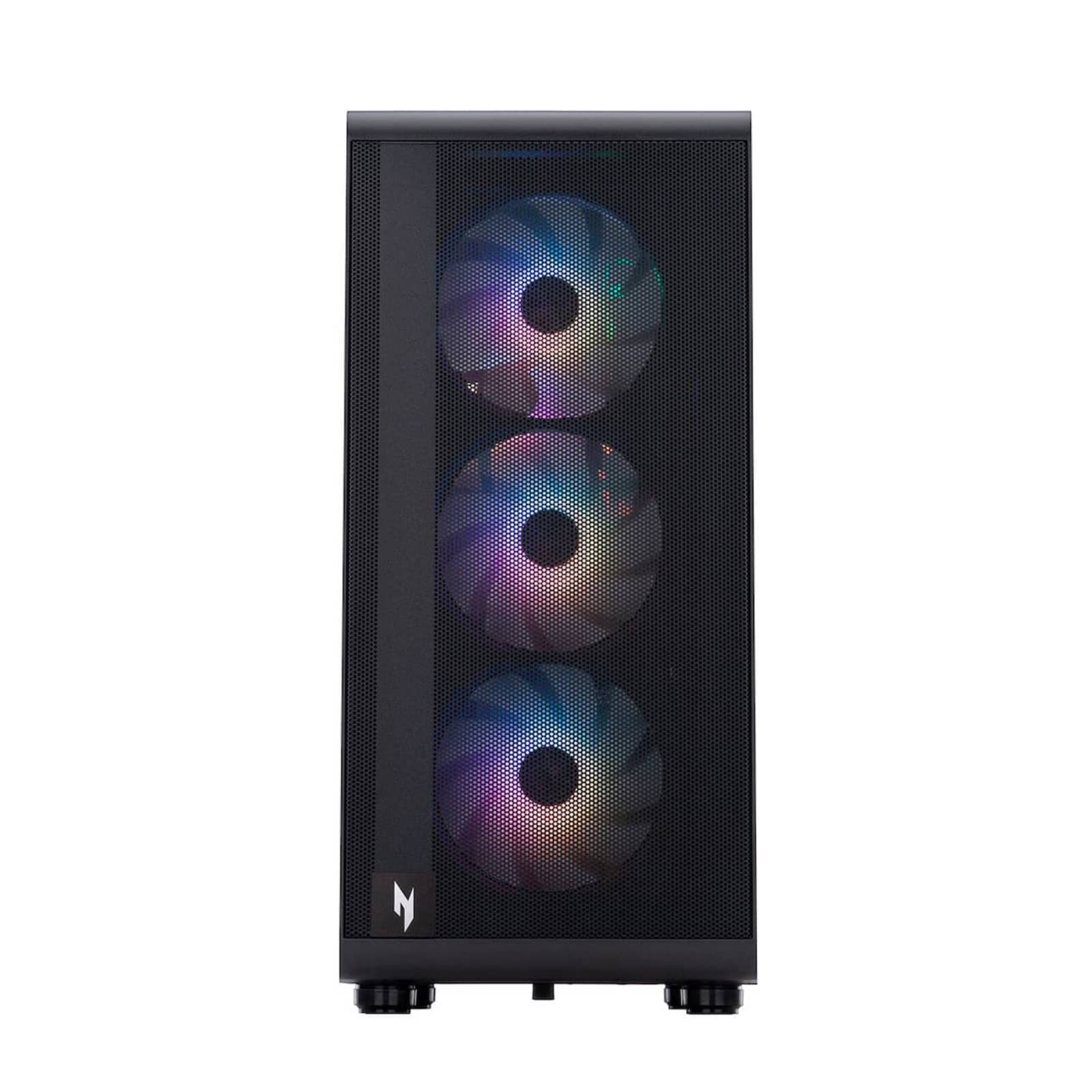 Alt View 5. Acer - Acer Nitro 60 N60-180-UB33 Gaming Desktop | AMD Ryzen 9 7900 | 32GB RAM | 1TB SSD NVIDIA GeForce GTX 5070 - Black.