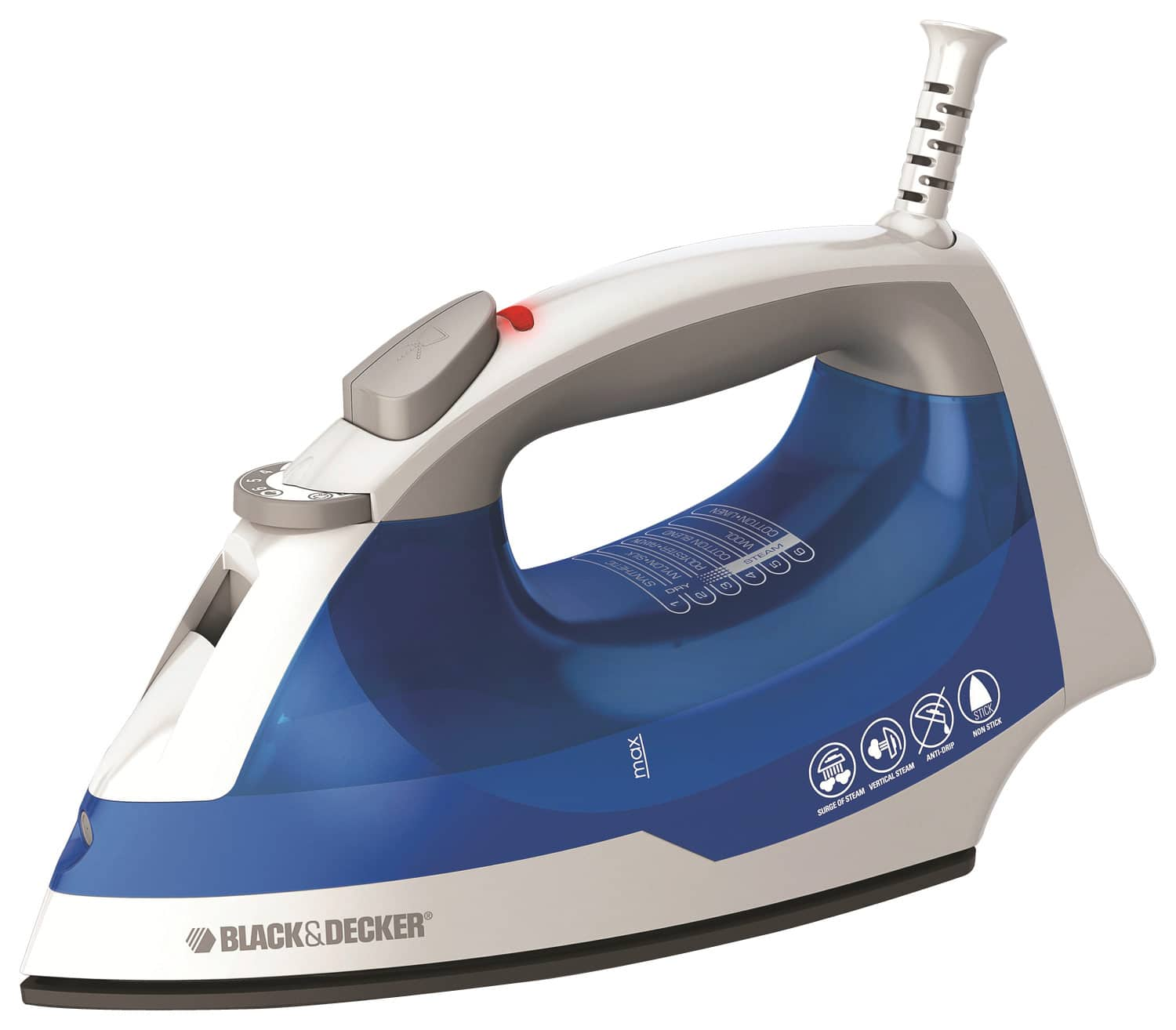 Black & Decker Easy Steam Iron Blue/White IR03V - Best Buy