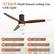 52 Inch Flush Mount ceiling Fan with Light
- Material: 100% wood
- Certificate: FCC/UL
- LED Light: 3CCT
- Voltage: 120V
- Fan Speeds: 6 SPEEDS
- Motor: REVERSIBLE & DC
Dimensions:
- 52"
- 11.6"
- 7.5"
- 6"