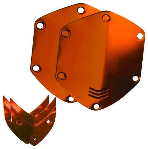 Front Standard. V-MODA - Metal Shield Kit for Crossfade Over-Ear Headphones - Sun Orange.