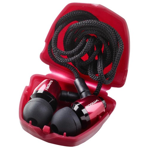 Left View: V-MODA - Faders Wired Earplugs - Rouge