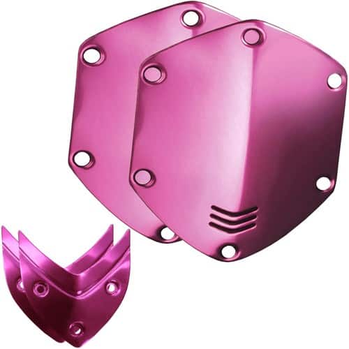 Front Standard. V-MODA - Crossfade Over-Ear Headphone Metal Shield Kit - Pink - Pink.