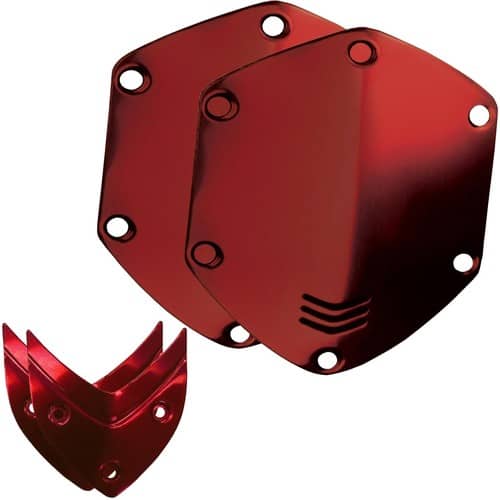 Front Standard. V-MODA - Crossfade Over-Ear Headphone Metal Shield Kit - Red - Red.
