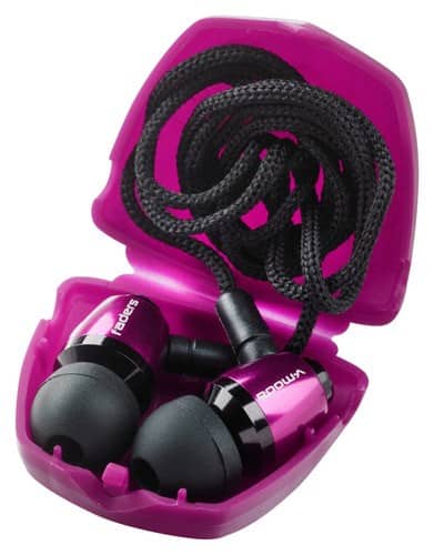 Front Standard. V-MODA - Faders VIP Tuned Metal Earplugs - Electric Pink.