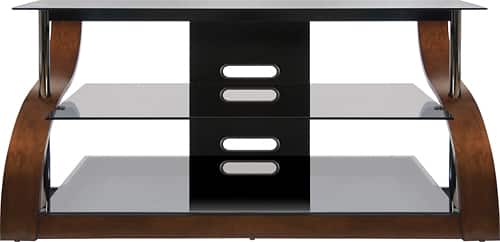 Bell'O - Bello Curved Wood A/V Furniture in Expresso - Espresso - Larger Front