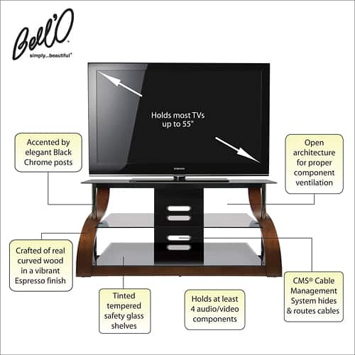 Customer Reviews: Bell'o Bello Curved Wood A V Furniture In Expresso 