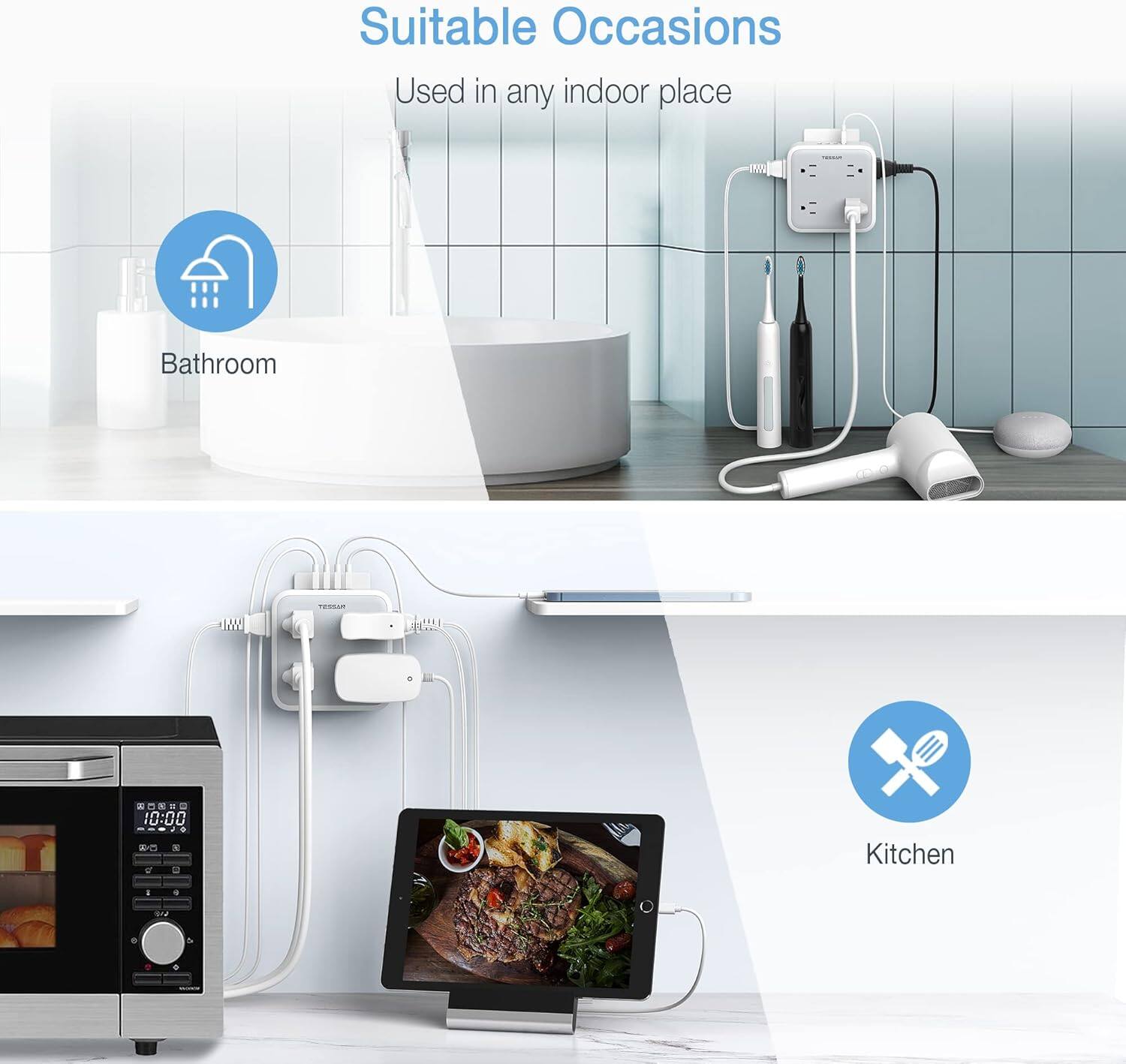 Suitable Occasions  
Used in any indoor place  

Bathroom  

Kitchen