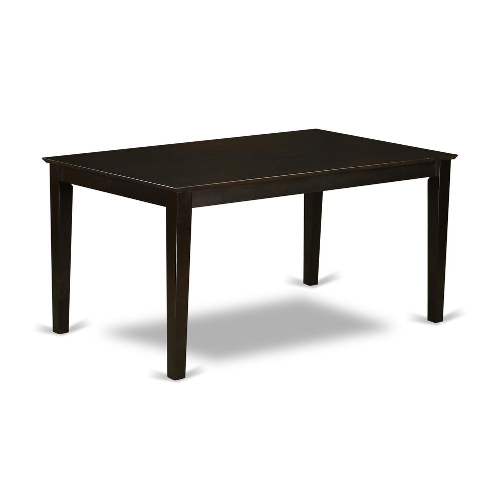 Angle. East West Furniture - 7 Pc Dining room Dining Table and 6 Dining Chairs - Cappuccino.