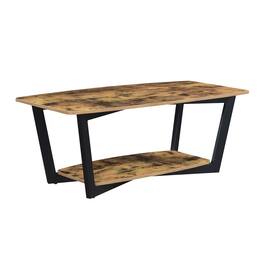 Convenience Concepts - Graystone Coffee Table with Shelf - Barnwood/Black