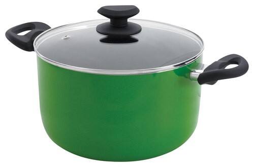 Front Standard. Ecolution - Elements 8-Quart Stockpot - Green.