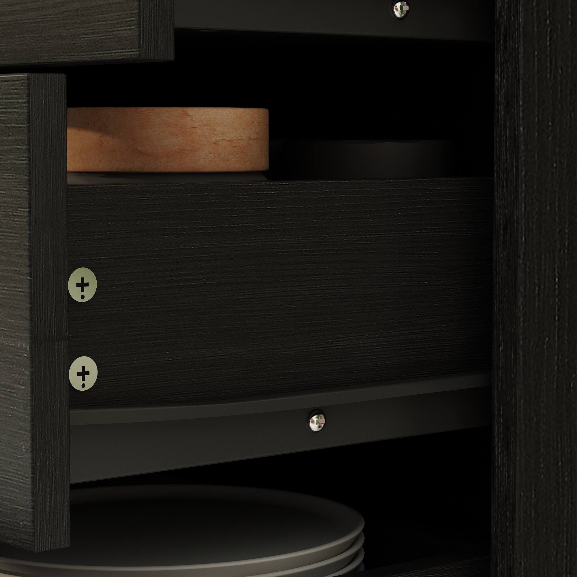 Alt View 4. Famapy - Famapy Vertical Dresser with Metal Legs & Silent Slides - Black.