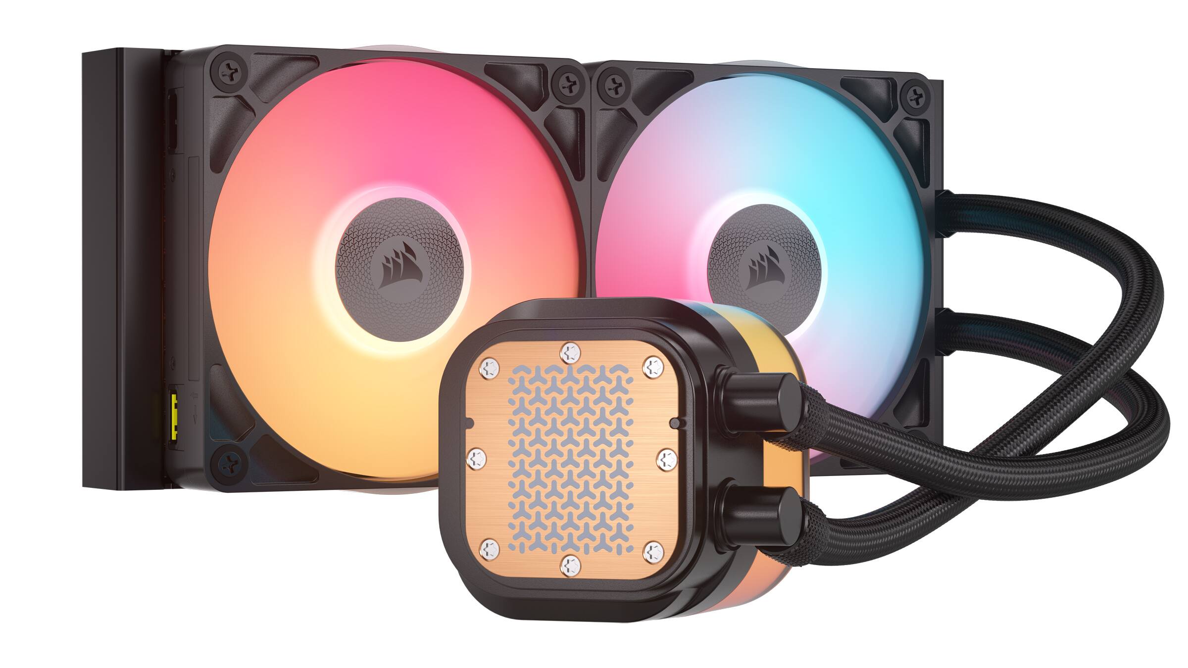 Alt View 11. CORSAIR - iCUE LINK TITAN 240 RX LCD Liquid CPU Cooler - Black.