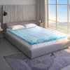 Front. Bestier - 3" Cooling Gel Memory Foam Mattress Topper - Queen.