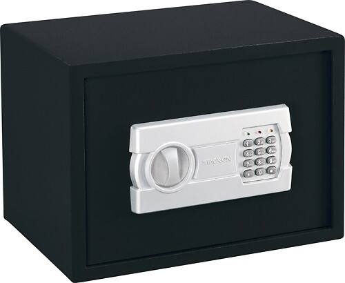 Angle Standard. Stack-On - Personal Safe with Electronic Lock - Black.
