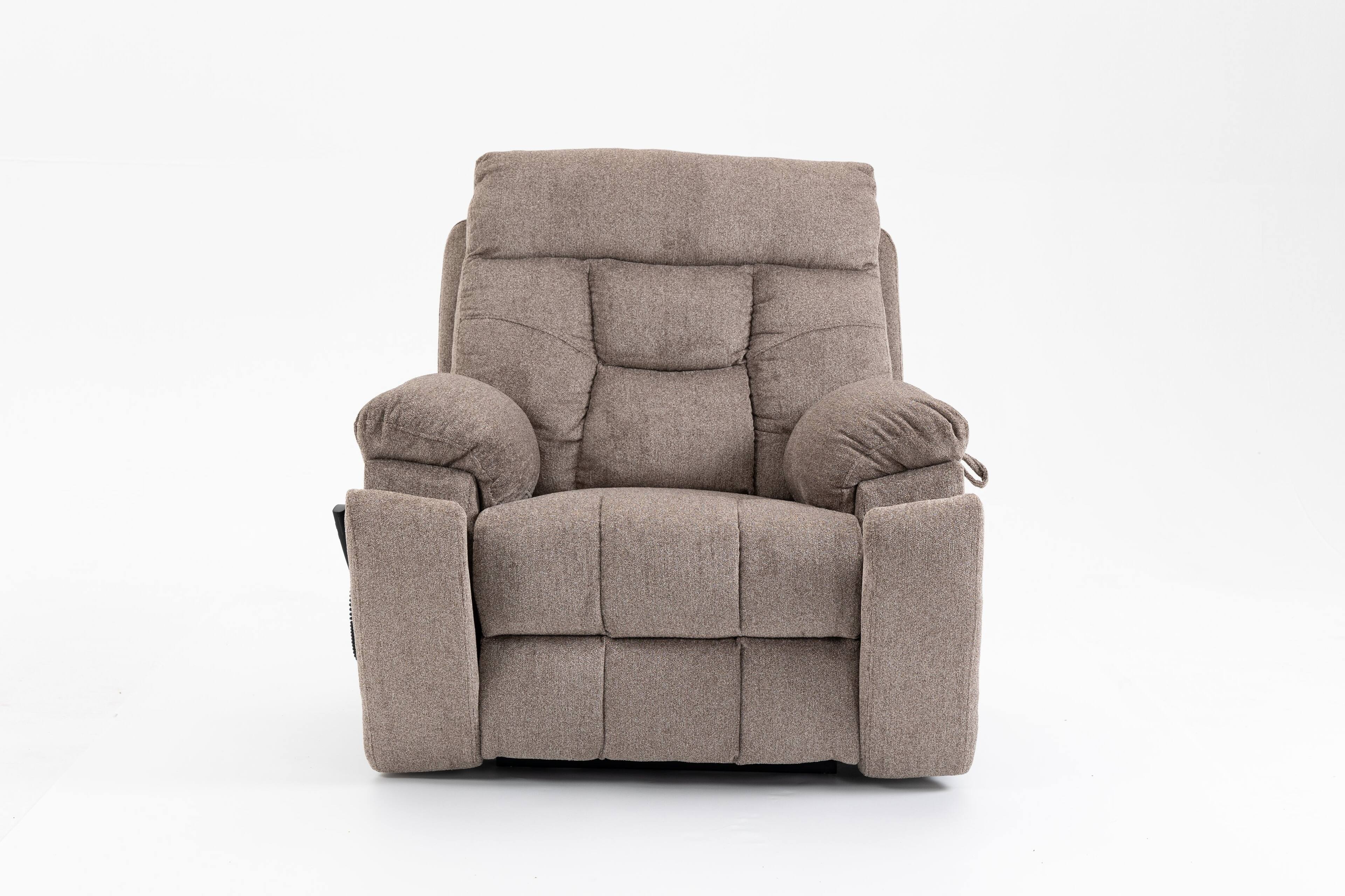 Alt View 4. TinyHomie - Old age electric lift chair flat high density foam electric sofa with heating and massage functions can tilt - Brown.