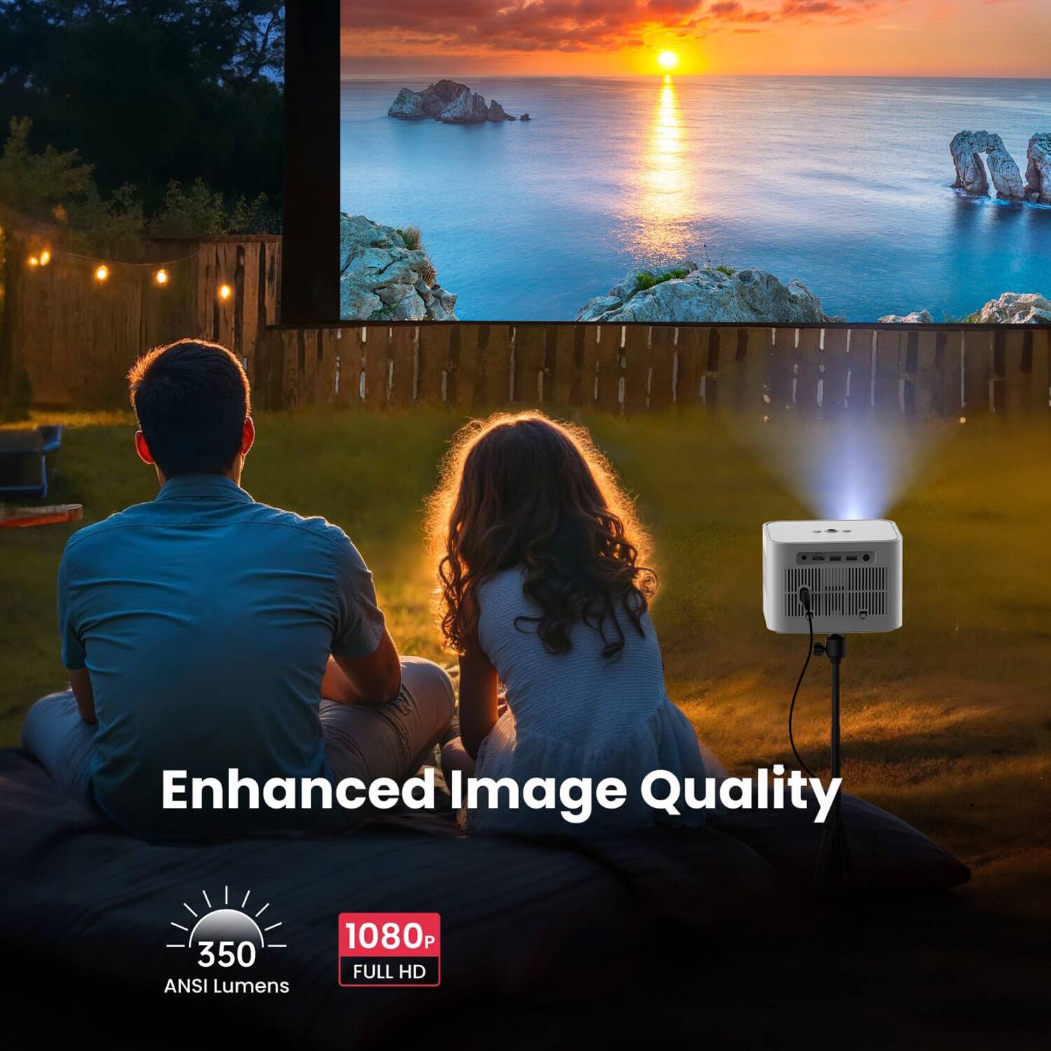 Enhanced Image Quality  
350 ANSI Lumens  
1080P FULL HD