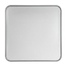 Elegant Decor - Contour Metal Square Mirror 24x24 - Silver